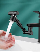 AquaDreh Flex Strahlregler für Wasserhahn – 360° schwenkbarer Auslaufaufsatz mit Ausziehfunktion und Wassersparsystem