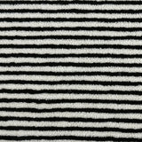 FLEECEORA Streifen Fleece Stoff 150 cm – Jacquard Lammfleece Meterware | Extra Weich & Atmungsaktiv | Für Nähen & DIY