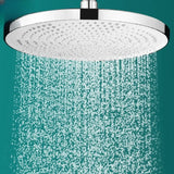 Regenlux Rundduschkopf mit Höhenverstellung – Verchromte Kopfbrause aus ABS | Gleichmäßiger Wasserfluss | Komfortables Duscherlebnis