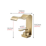 Aurelia Cascade Waschtischarmatur Einhebelmischer – Goldene Wasserfall Mischbatterie | Luxuriöses Design | Sanfter Wasserfluss