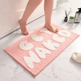 FLUFFORA Get Naked Badematte – Shaggy Mikrofaser Teppich 50×80 cm | Rutschfest & Extra Weich | Modernes Statement Design
