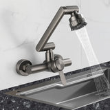 AquaFlex Vierstrahl Wandmischer – Edelstahlarmatur mit flexiblem 360° Auslauf für Küche und Bad