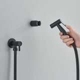 PureSpray Wand-Bidet-Dusche Schwarz – Edelstahl WC-Handbrause Set | Kaltwasser Shattaf | Hygienische Reinigungslösung