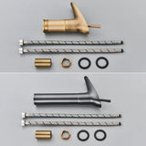 VintageStream Waschbeckenhahn Bronze – Wasserfall Armatur Messing | Einhebel Mischbatterie | Klassisches Bad Upgrade