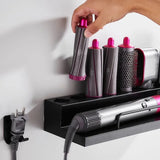 Dyson Airwrap Wandorganizer – Edelstahl Styling-Station mit Doppelablage | Ordnungssystem für Haarstyling | Selbstklebende Montage