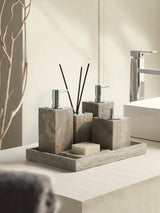 ZENSTONE Naturstein Badset – Höhlenstein Accessoires | Wabi-Sabi Design | Luxuriöse Spa Atmosphäre
