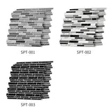 MarbleStyle Premium Marmoroptik Wandaufkleber Schwarz-Weiß Selbstklebend – Wasserfeste Fliesenfolie 1/6/12er Set | Elegante Design-Wandverkleidung für Küche & Bad | Hitzebeständige PVC Fliesensticker