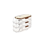 EiVorrat Rollregal für Eier – Mehrstufiger Eierhalter mit Automatischer Nachrollfunktion | Stapelbarer Kühlschrank-Organizer | Platzsparende Eieraufbewahrung