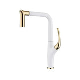 RoyalFlow Premium Küchenarmatur mit ausziehbarer Brause – Luxus Spültischarmatur in Gold, Schwarz oder Chrom | 360° schwenkbare Messingarmatur mit Warm- & Kaltwasserfunktion