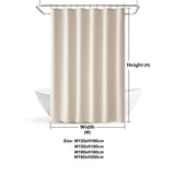 VelouraTex Duschvorhang – Wasserdichter Premium-Badvorhang in Leinenoptik mit stabilen Metallhaken