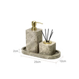 MarmoraImperial Badaccessoires Set Naturmarmor – 7-teiliges Badezimmer Set | Exklusive Eleganz | Hochwertige Spa-Ausstattung