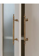 BRONZARO T-Stab Möbelgriff aus Messing – Antik Bronze Schrankgriff 128 mm | Robuste Qualität | Zeitloses Design