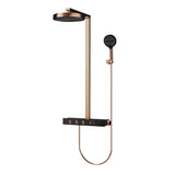 GoldRain Unterputz Duschsystem mit Thermostat – Regendusche in Goldoptik | Konstante Temperatur | Luxus Badlösung
