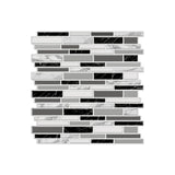 MarbleStyle Premium Marmoroptik Wandaufkleber Schwarz-Weiß Selbstklebend – Wasserfeste Fliesenfolie 1/6/12er Set | Elegante Design-Wandverkleidung für Küche & Bad | Hitzebeständige PVC Fliesensticker