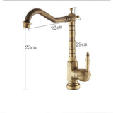 Antiker Waschbeckenhahn – Gold/Bronze, 360° drehbarer Auslauf