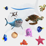 OceanJoy Premium 3D Meerestiere Wandsticker Kinderzimmer & Badezimmer PVC Selbstklebend – Unterwasser Wanddeko mit Schildkröte, Fisch & Hai | Wasserfeste, ablösbare Kinder Wandaufkleber für kreative Raumgestaltung