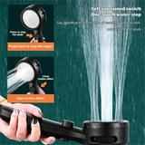 AquaGlow Smart LED-Duschbrause mit Temperaturanzeige – Digitale Hochdruck-Handbrause | Wassersparend | 4 Strahlarten
