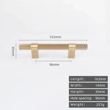 LINEARO Möbelgriff aus Messing 96 mm – Geradliniger Schrankgriff | Gebürstetes Gold & Antikoptik | Zeitloses Design