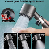 AquaFlow Komfort-Handbrause mit Filtersystem – Hochdruck Duschkopf mit 4 Strahlarten | Wassersparend | Hautfreundliche Wasserqualität