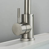 AquaSpin Waschbeckenarmatur Schwarz Nickel – Edelstahl Einhebelmischer | 360° Drehbarer Auslauf | Modernes Bad Design