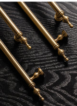 BRONZARO T-Stab Möbelgriff aus Messing – Antik Bronze Schrankgriff 128 mm | Robuste Qualität | Zeitloses Design