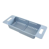 DryChef Spülbecken Organizer – Verstellbarer Abtropfkorb Küche | Auto Drainage Kunststoff | Obst Gemüse Waschkorb