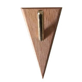 GeoLigno Dreieck Wandhaken – Massivholz & Messing Garderobenhaken | Modernes Design | Dekorative Aufbewahrung
