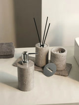 ZENSTONE Naturstein Badset – Höhlenstein Accessoires | Wabi-Sabi Design | Luxuriöse Spa Atmosphäre