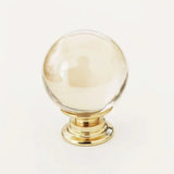 CRYSTELLA Möbelknopf Kristall Champagner – Schrankknopf mit Goldbasis | Glamour Design | Elegantes Möbel-Upgrade