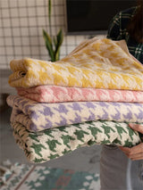 COTONIQUE Hahnentritt Gesichtstuch Baumwolle – Jacquard Handtuch | Saugstark & Hautfreundlich | Vintage Design