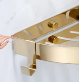 ROSEGLOW 304 – Premium Edelstahl Duschablage Ecke in Roségold