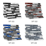 MarbleStyle Premium Marmoroptik Wandaufkleber Schwarz-Weiß Selbstklebend – Wasserfeste Fliesenfolie 1/6/12er Set | Elegante Design-Wandverkleidung für Küche & Bad | Hitzebeständige PVC Fliesensticker