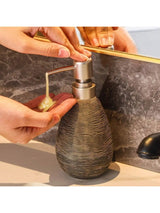 NostalgieKeramik Seifenspender mit Handpumpe – Klassischer Flüssigspender für Küche, Bad & Waschbereich