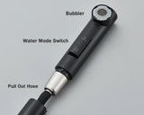 NoirFlow Design-Küchenarmatur mit Ausziehbrause – 360° Schwenkfunktion, Zwei Strahlarten & Mattschwarzes Edelstahl-Finish