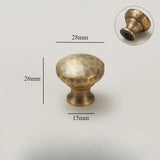 HeritageHammer Möbelgriffe aus Massivmessing – Handgehämmerte Bronze Schrankgriffe | Vintage Design | Langlebige Qualität