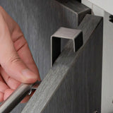 TürFix Pro Edelstahl-Küchentuchhalter ohne Bohren – Über-Schranktür-Handtuchstange | Rostfreier Küchen-Organizer | Platzsparende Hängelösung für Tücher & Küchenzubehör