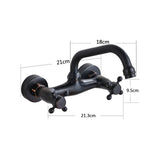 VINTARO Wand-Waschbeckenarmatur 360° Drehbar – Zweigriff Mischbatterie | Antikmessing oder Schwarzbronze | Stilvolle Wandlösung