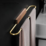 NordWood Stand Handtuchhalter – Freistehende Handtuchstange aus Aluminium & Holz | Kompakt | Modern & flexibel