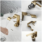 Aurelia Cascade Waschtischarmatur Einhebelmischer – Goldene Wasserfall Mischbatterie | Luxuriöses Design | Sanfter Wasserfluss