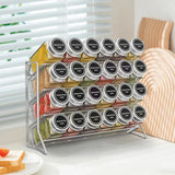 Wand Gewürzregal 4 Ebenen Metall – Küchen Organizer | Vorratshalter | Platzsparendes Regal ohne Gläser