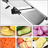 Edelstahl Gemüseschneider Verstellbar – Mandoline Küchenhobel | Schneiden & Zerkleinern | Effizientes Kochen