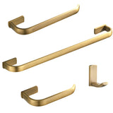 HeritageLine Premium Badaccessoire Set Antik Messing 4-teilig – Wandmontiertes Badezimmer-Set mit Toilettenpapierhalter, Handtuchhalter, Handtuchring & Haken | Klassisches Vintage Design aus Metalllegierung | Langlebiges Sanitär-Accessoire-Set