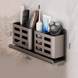 Zahnbürstenhalter Wandmontage Aluminium – Badregal Ohne Bohren | Waschbecken Organizer | Modern & Hygienisch