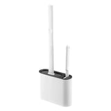 HygiFlex Silikon-Toilettenbürste mit Wandhalterung – Flachkopf, Flexibel & Hygienisch