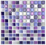 GlasMosaik 3D Wandfliesen selbstklebend – Hochglanz Mosaikoptik für Küche & Bad | Hitzebeständig | Flexible DIY-Gestaltung