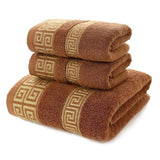 FestivaLuxe Weihnachts-Handtuchset 3-teilig – Baumwoll Badetuchset | Jacquard Design | Schnell saugend & festlich
