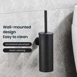 SteelPure WC-Bürstenhalter Standset – Toilettenbürste mit Innenbehälter | Rostbeständig & Hygienisch | Modernes Badezimmerzubehör