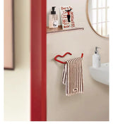 SteelHold Toilettenpapierhalter aus Metall – Wandmontierter Papierrollenhalter in Schwarz oder Rot | Rostfrei & Stabil | Modernes Design