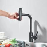 CulinaVero Küchenarmatur mit Ausziehbrause – Edelstahl Mischbatterie | Wasserfallauslauf | Maximale Flexibilität