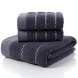 FestivaLuxe Weihnachts-Handtuchset 3-teilig – Baumwoll Badetuchset | Jacquard Design | Schnell saugend & festlich